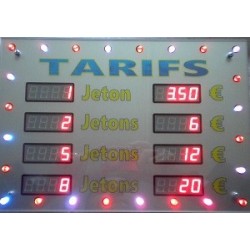 AFFICHEUR DE TARIF 4 LIGNES